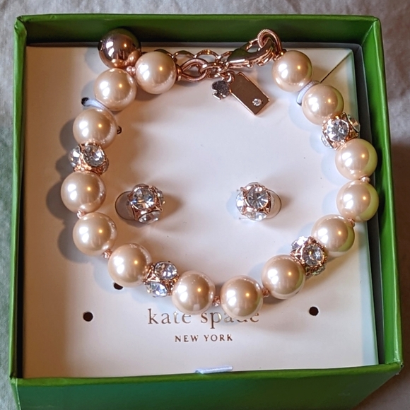 kate spade Jewelry - Kate Spade Lady Marmalade Bracelet & Earrings Set in Blush